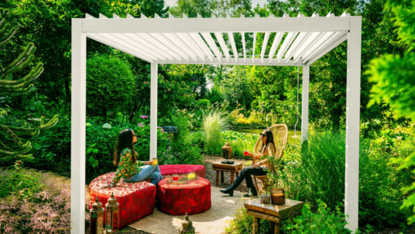 Moderní bioklimatická hliníková pergola DELUX